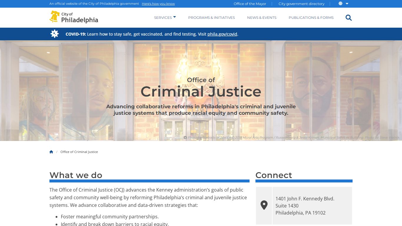 Office of Criminal Justice | Homepage | City of Philadelphia